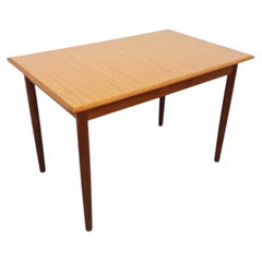 Table à manger rectangulaire style scandinave vintage en teck et mélaminé des an