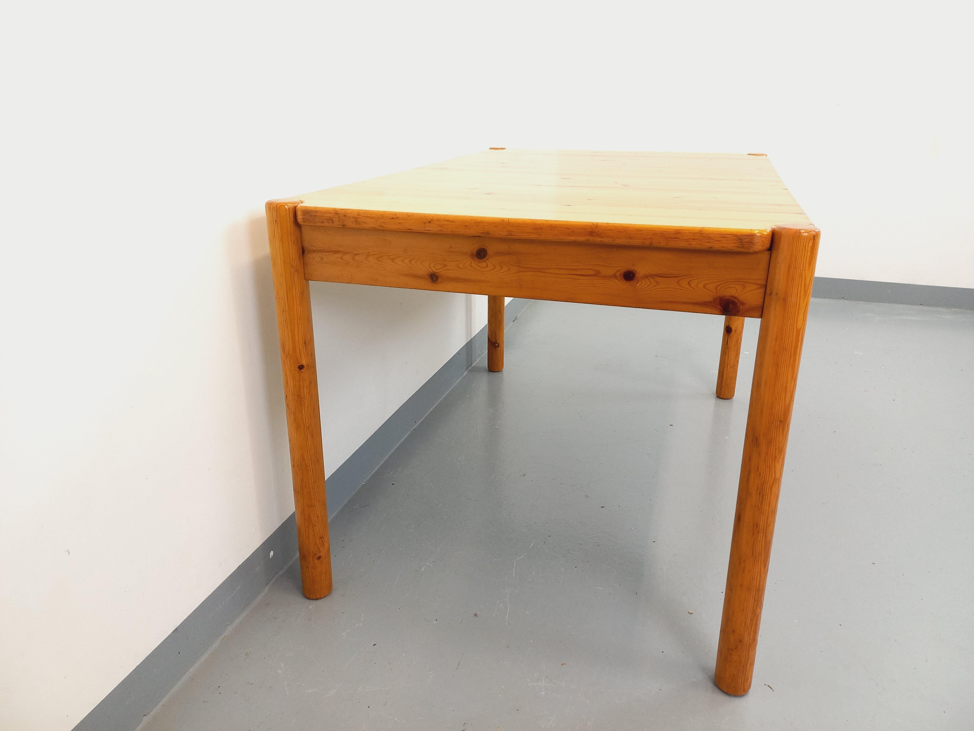 Fin du 20e siècle Table à manger rectangulaire vintage en pin des années 60 70 avec rallonge en vente