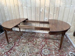 Table à manger ronde en acajou de style Louis XVI