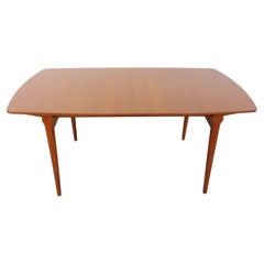 Table à manger style scandinave vintage des années 50 60 en teck avec rallonges