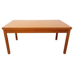 Table à manger style scandinave vintage des années 60 en teck avec rallonges