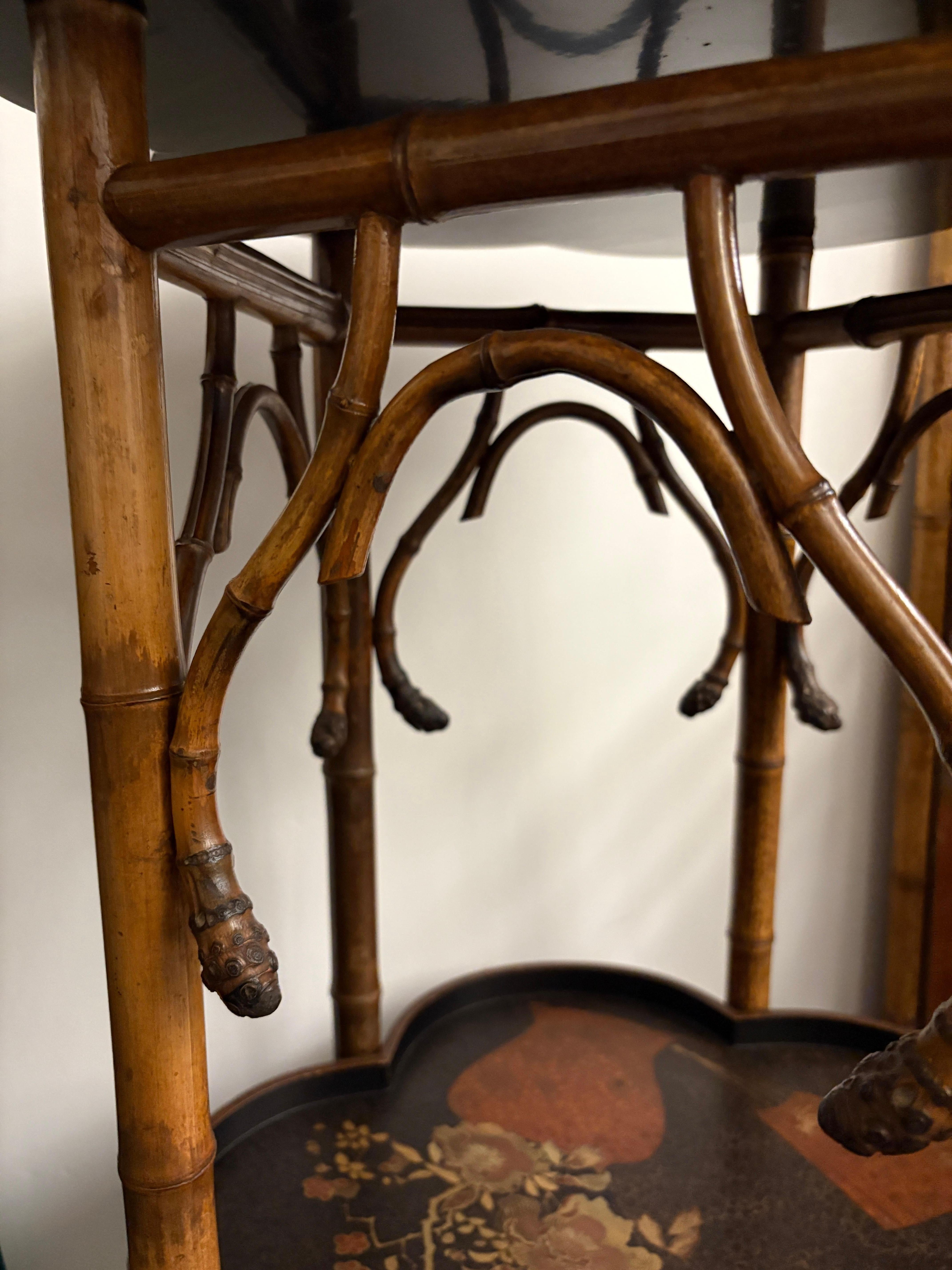 Late 19th Century Table à thé en bambou For Sale