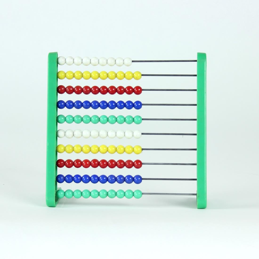 This is a great item that will easily take you back to your childhood and bring a bit of fun and character to any desk. A table abacus produced in Czechoslovakia in 1960s. It used to be an accessory for every child to learn about math. Now it serves