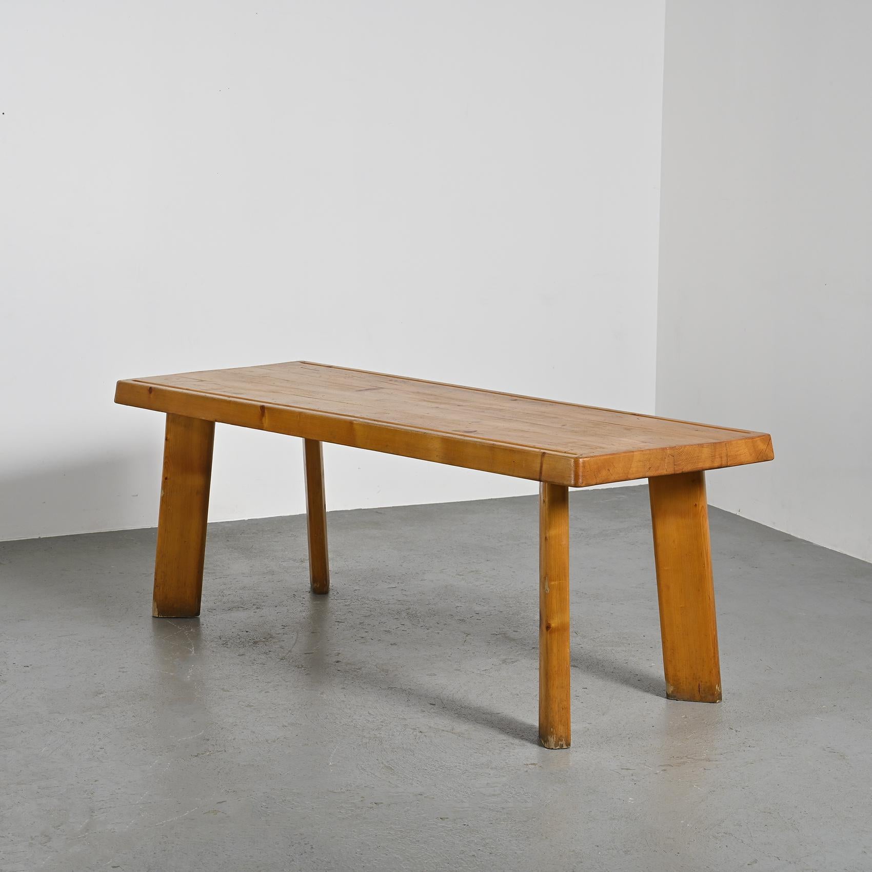 Table et bancs en Wood Wood de Christian Durupt, circa 1960 en vente 5