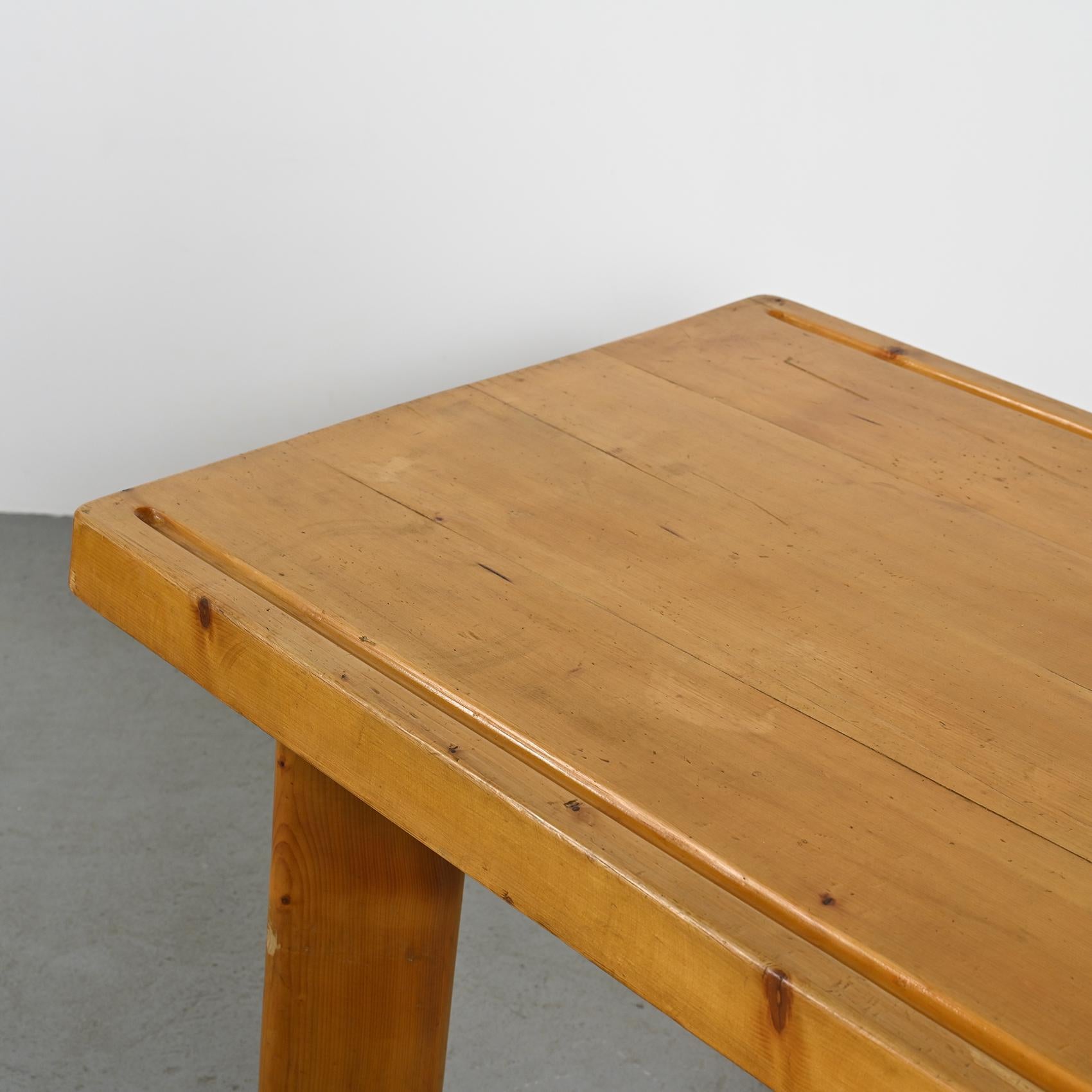 Table et bancs en Wood Wood de Christian Durupt, circa 1960 en vente 7