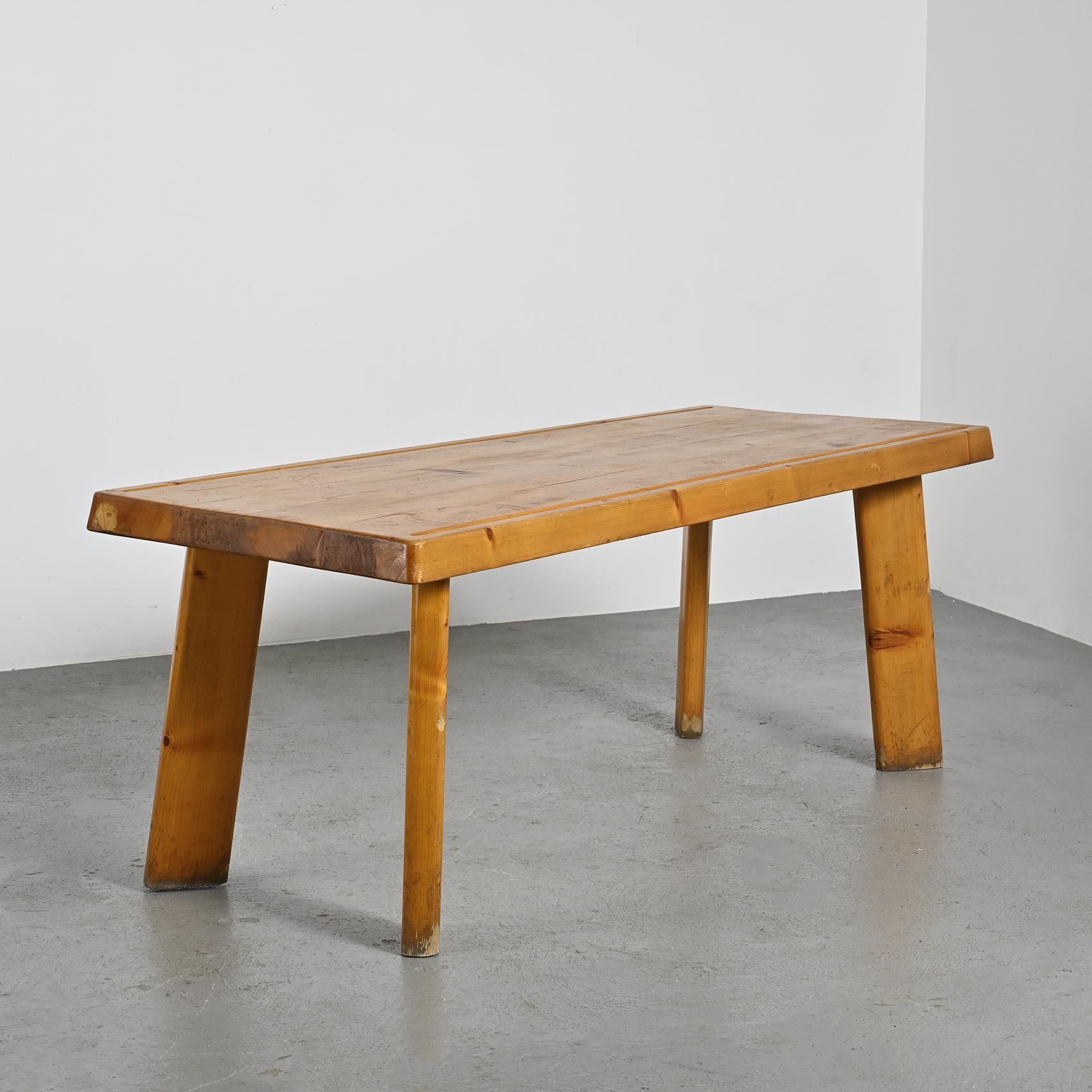 Table et bancs en Wood Wood de Christian Durupt, circa 1960 en vente 8