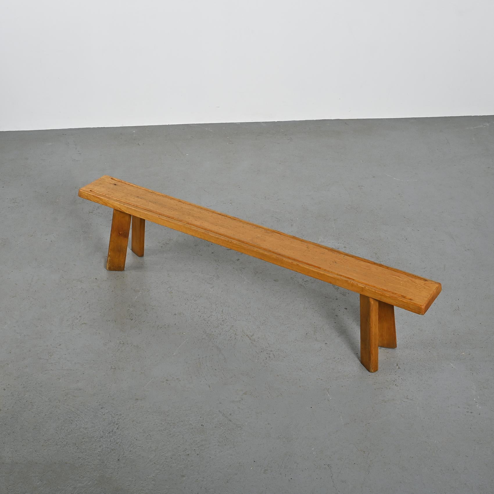 Français Table et bancs en Wood Wood de Christian Durupt, circa 1960 en vente
