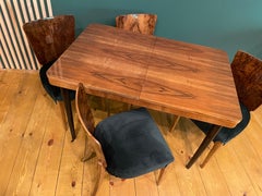 Table and Four Art Deco Chair by J. Halabala