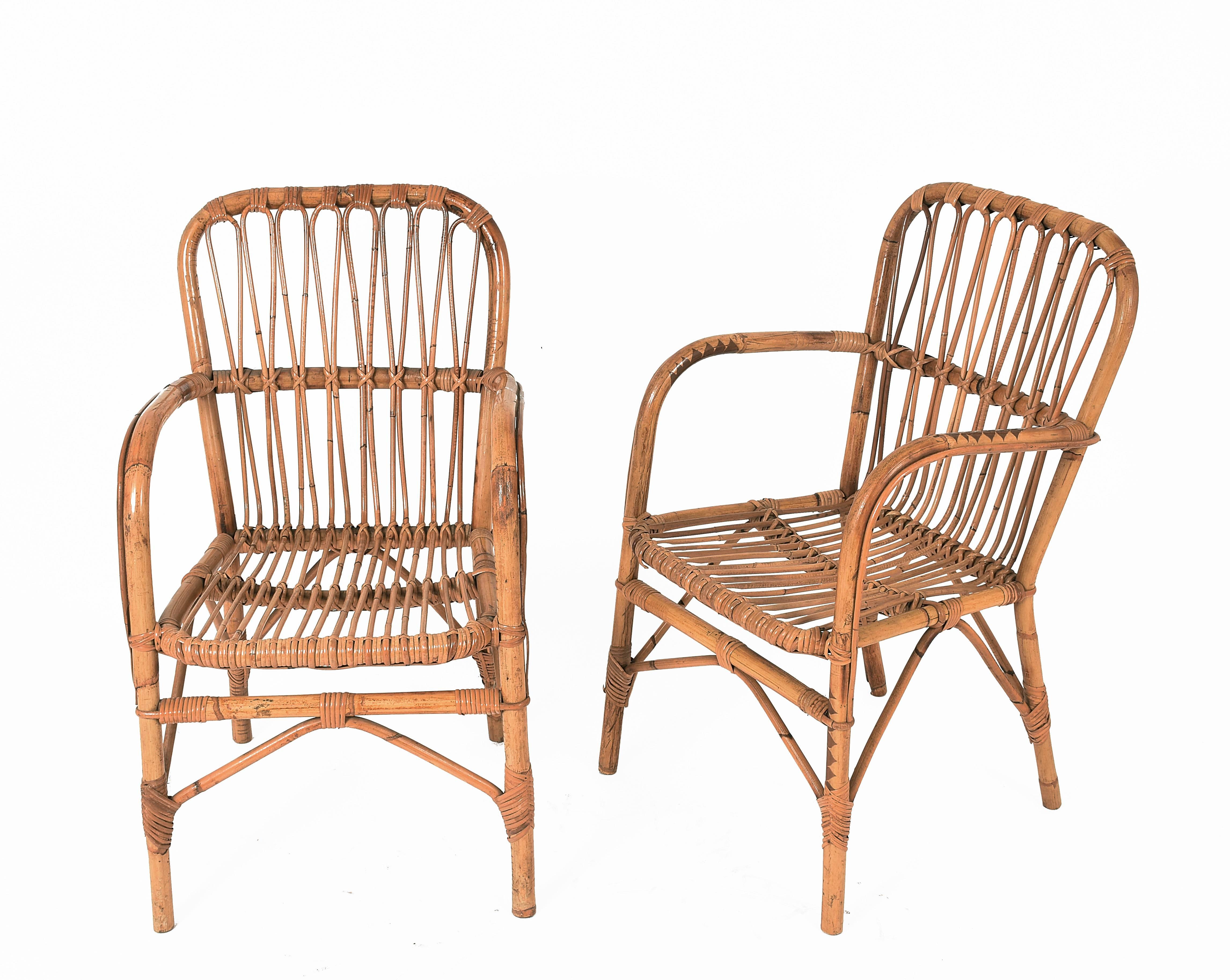 Table and Six Chairs, Franco Albini Style Armchairs 2