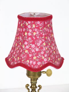 Table and Wall Brass Lamp, circa 1900