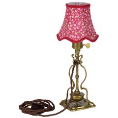 Table and Wall Brass Lamp, circa 1900