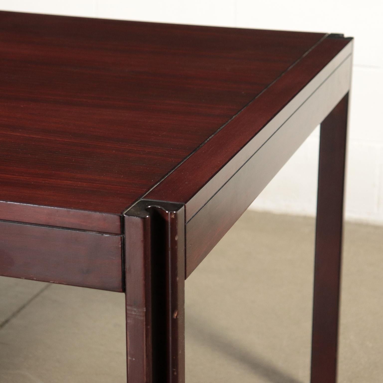 Table Angelo Mangiarotti Rosewood Veneer Giussano, Italy, 1980s 2