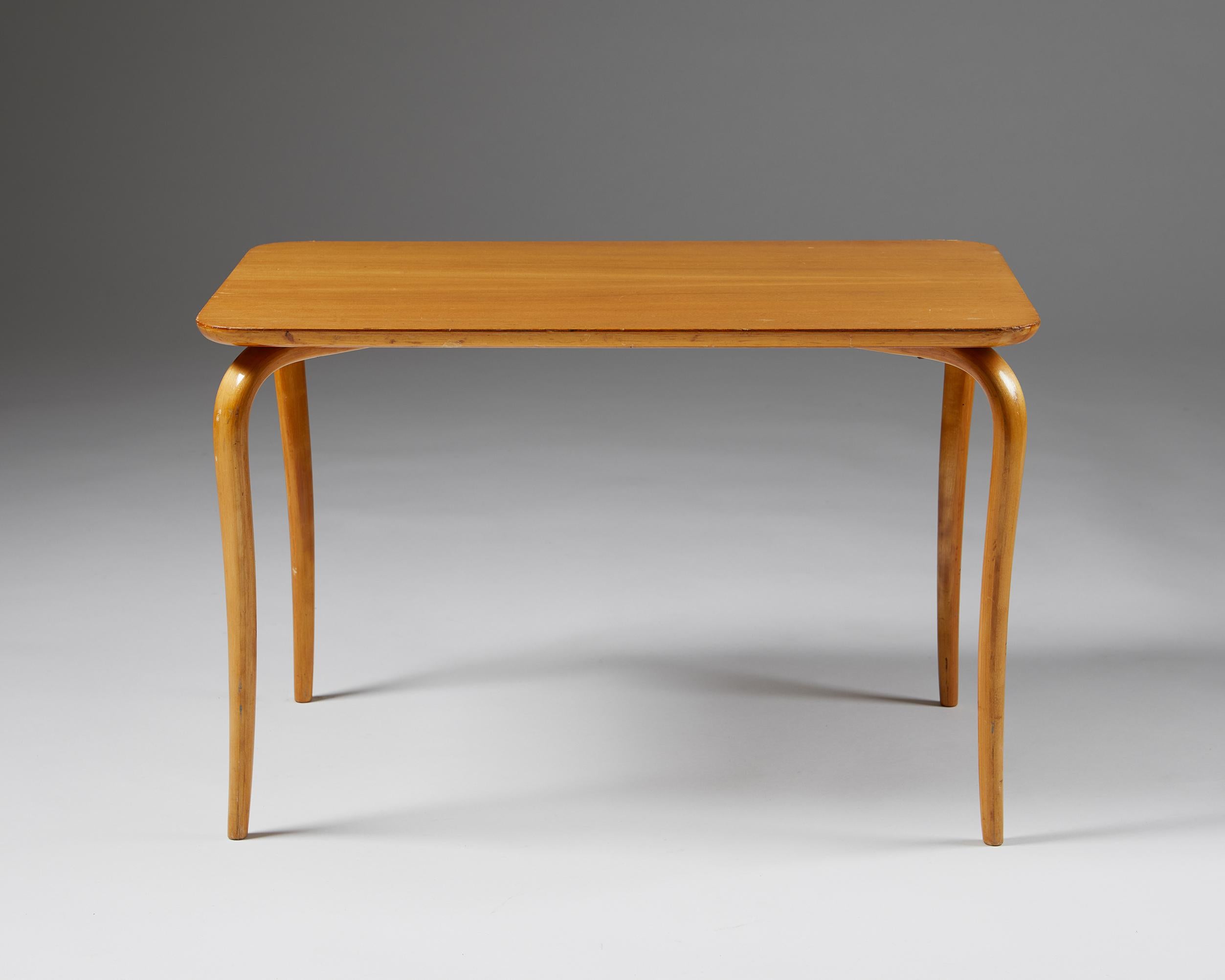 Tisch Annika Entworfen von Bruno Mathsson für Karl Mathsson, Schweden, 1950er Jahre (Moderne der Mitte des Jahrhunderts) im Angebot