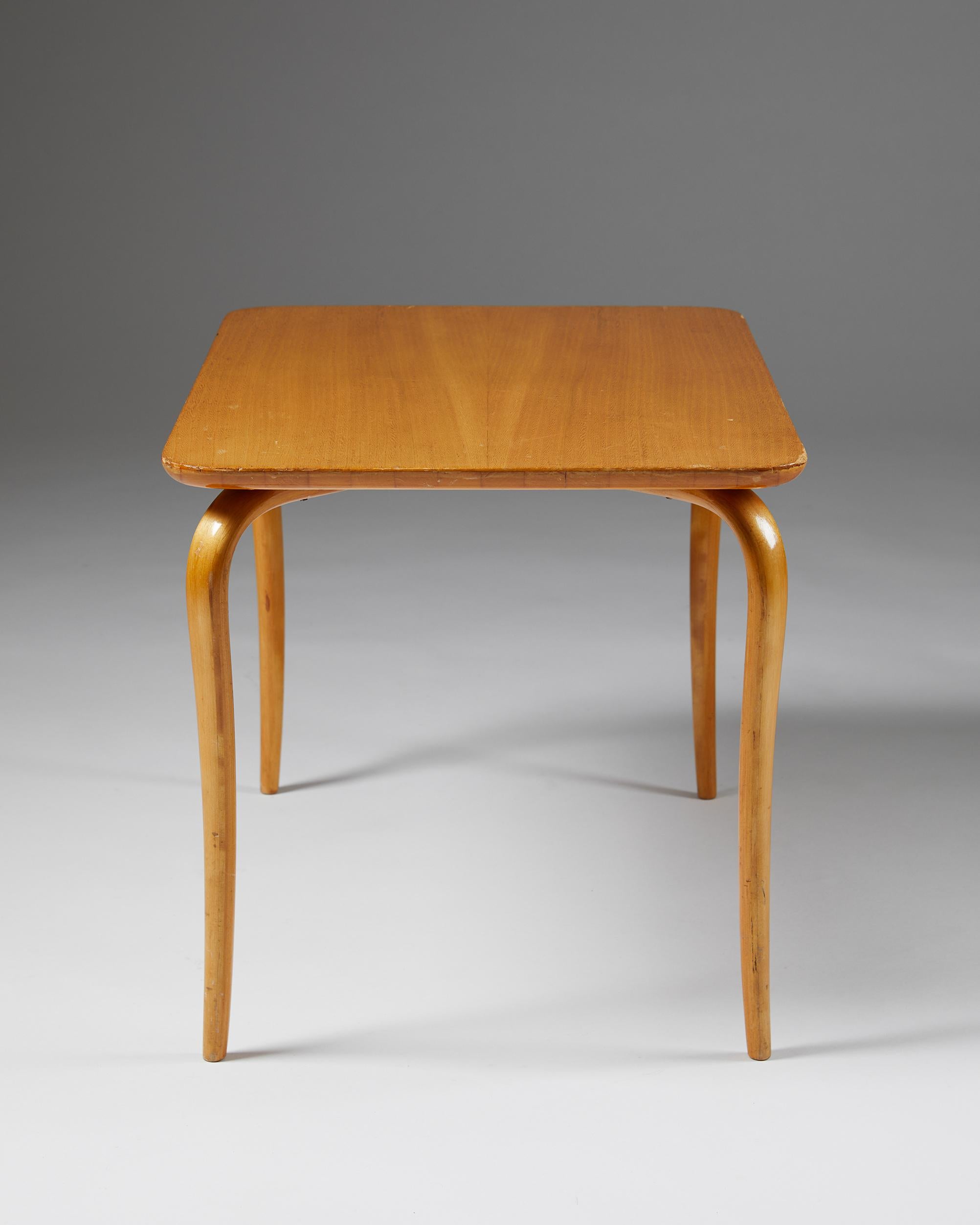 Swedish Table “Annika” Designed by Bruno Mathsson for Karl Mathsson, Sweden, 1950’s For Sale