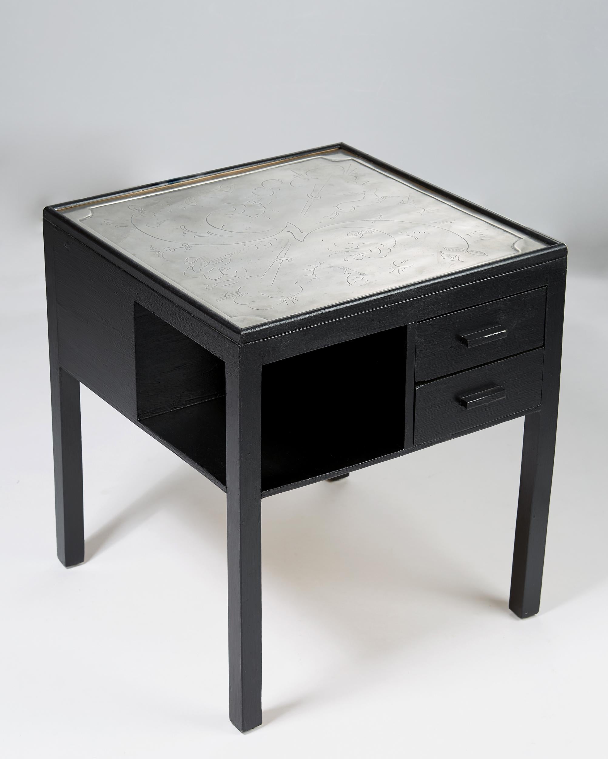 Scandinavian Modern Table, Anonymous, for Nordiska Kompaniet, Sweden, 1930s For Sale