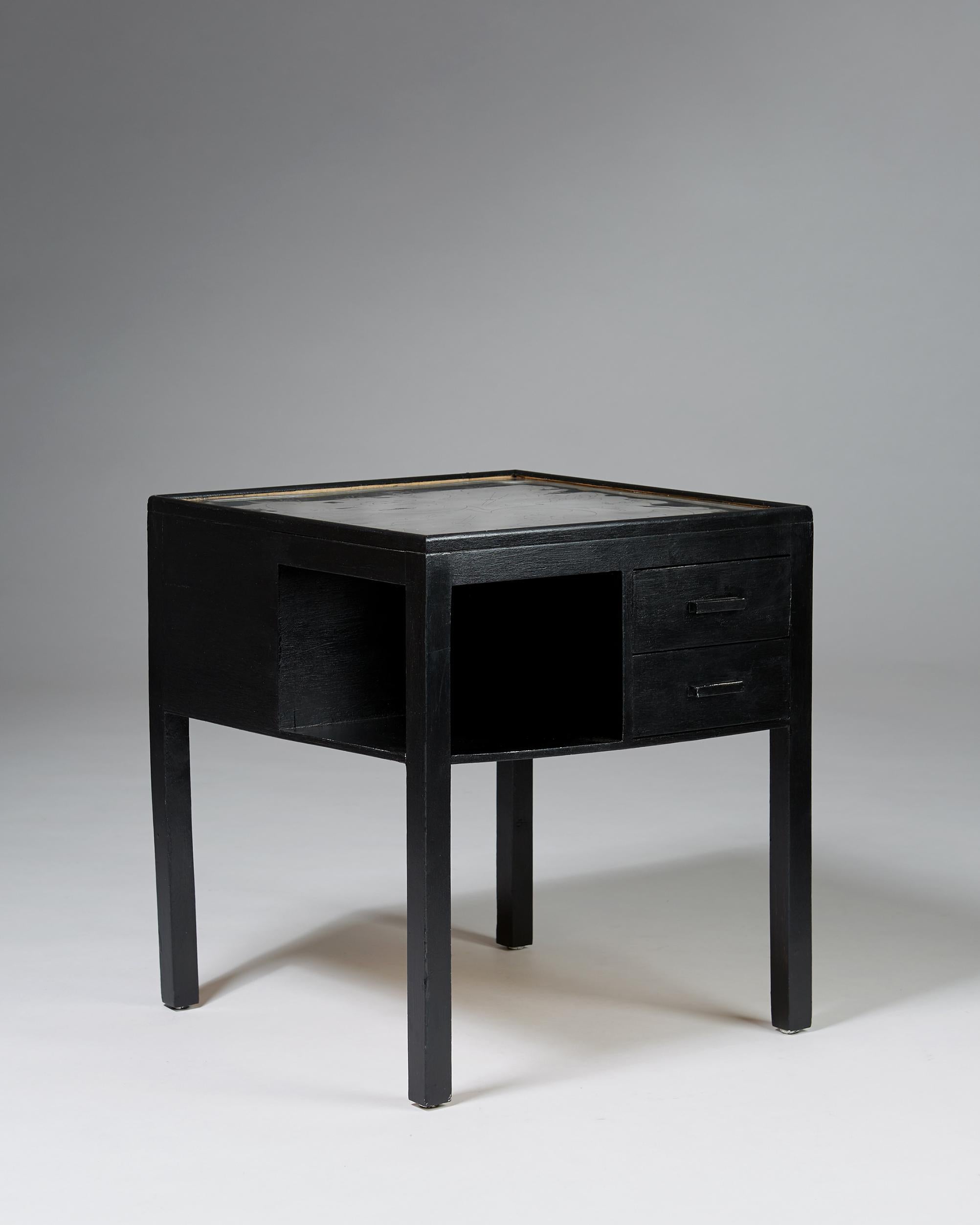 Mid-20th Century Table, Anonymous, for Nordiska Kompaniet, Sweden, 1930s For Sale