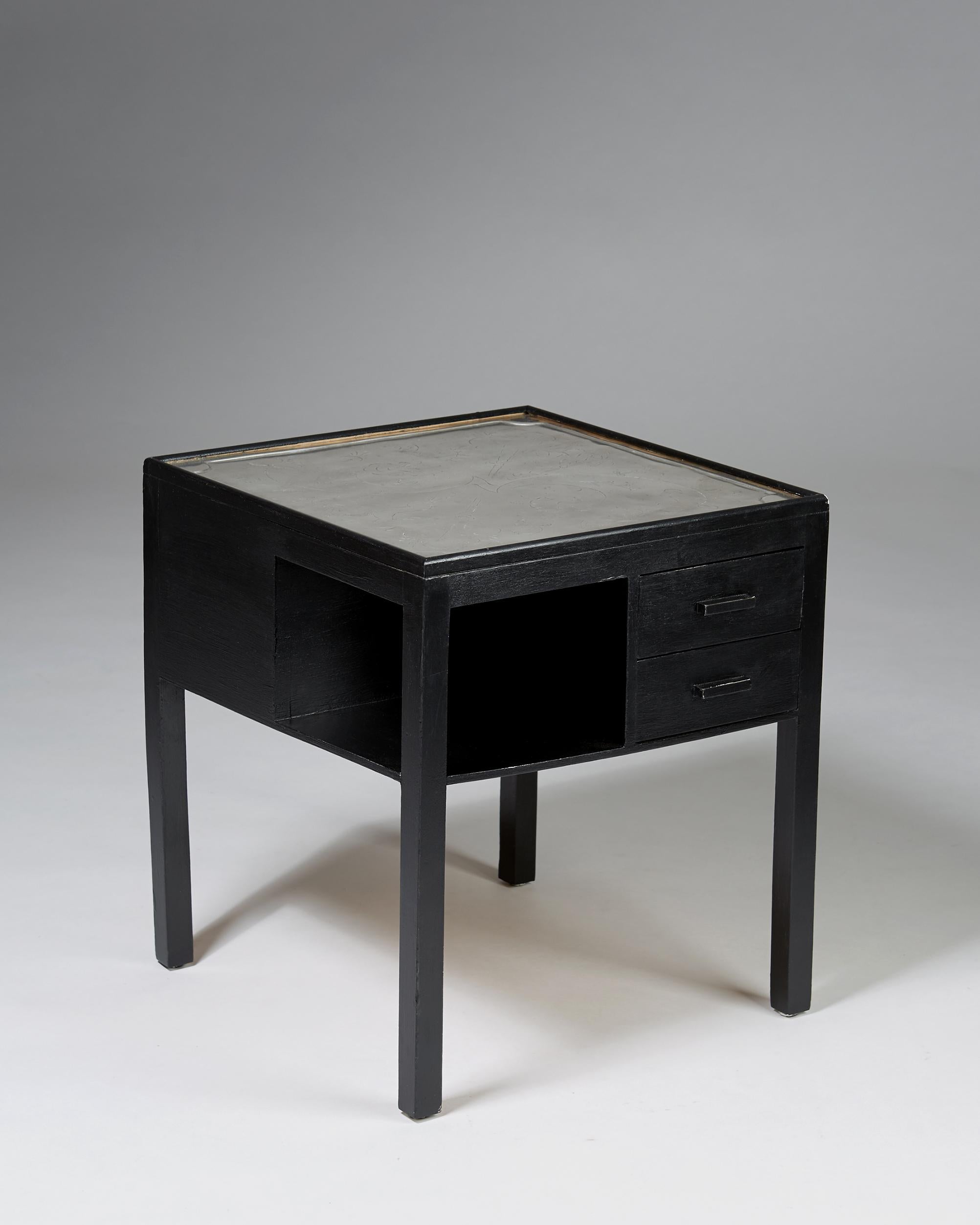 Birch Table, Anonymous, for Nordiska Kompaniet, Sweden, 1930s For Sale