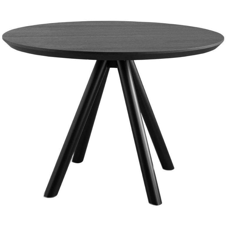 Table Art, Aky, Base and Top in Solid Wood by Emilio Nanni For Sale at