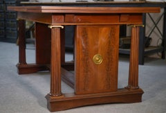 Table Art Déco avec colonne en acajou massif 1920's