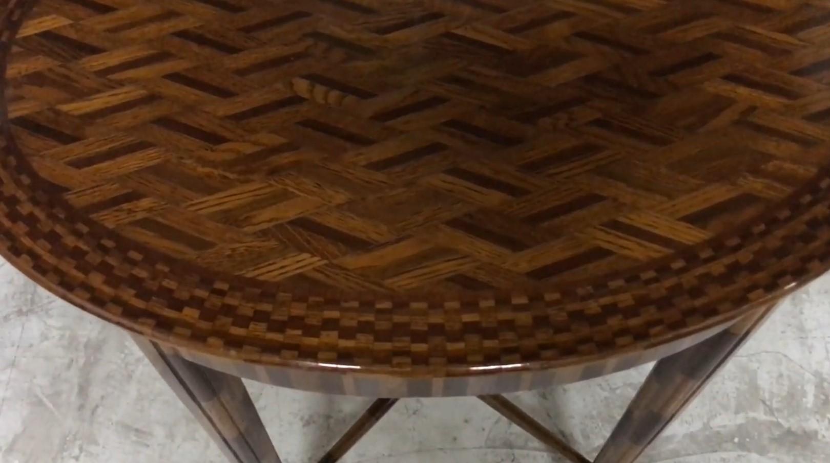 Early 20th Century Table Art Deco, France, 1920 in Marquetry For Sale