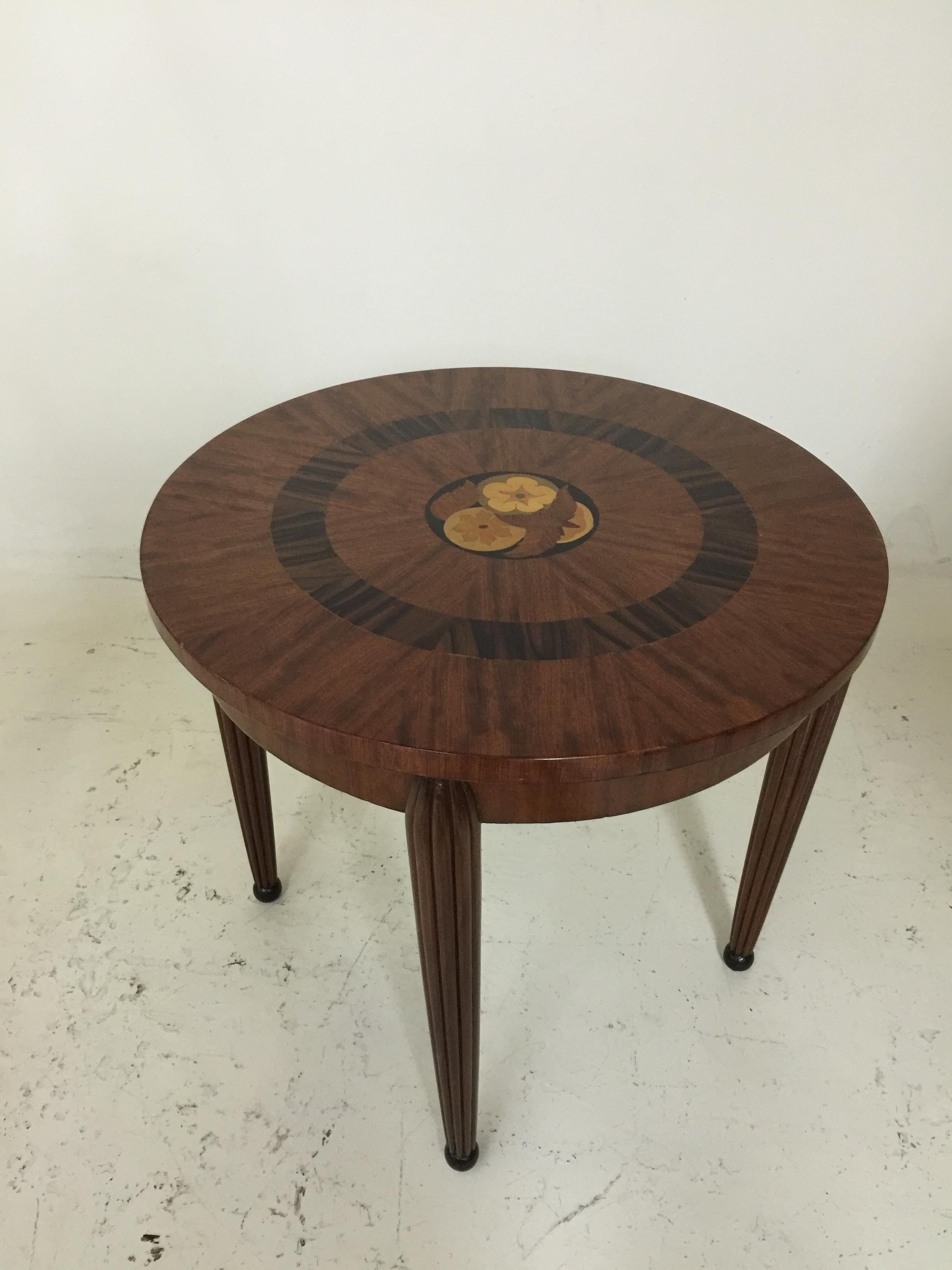 Table Art Deco, France, 1920, Marquetry and Wood For Sale 4