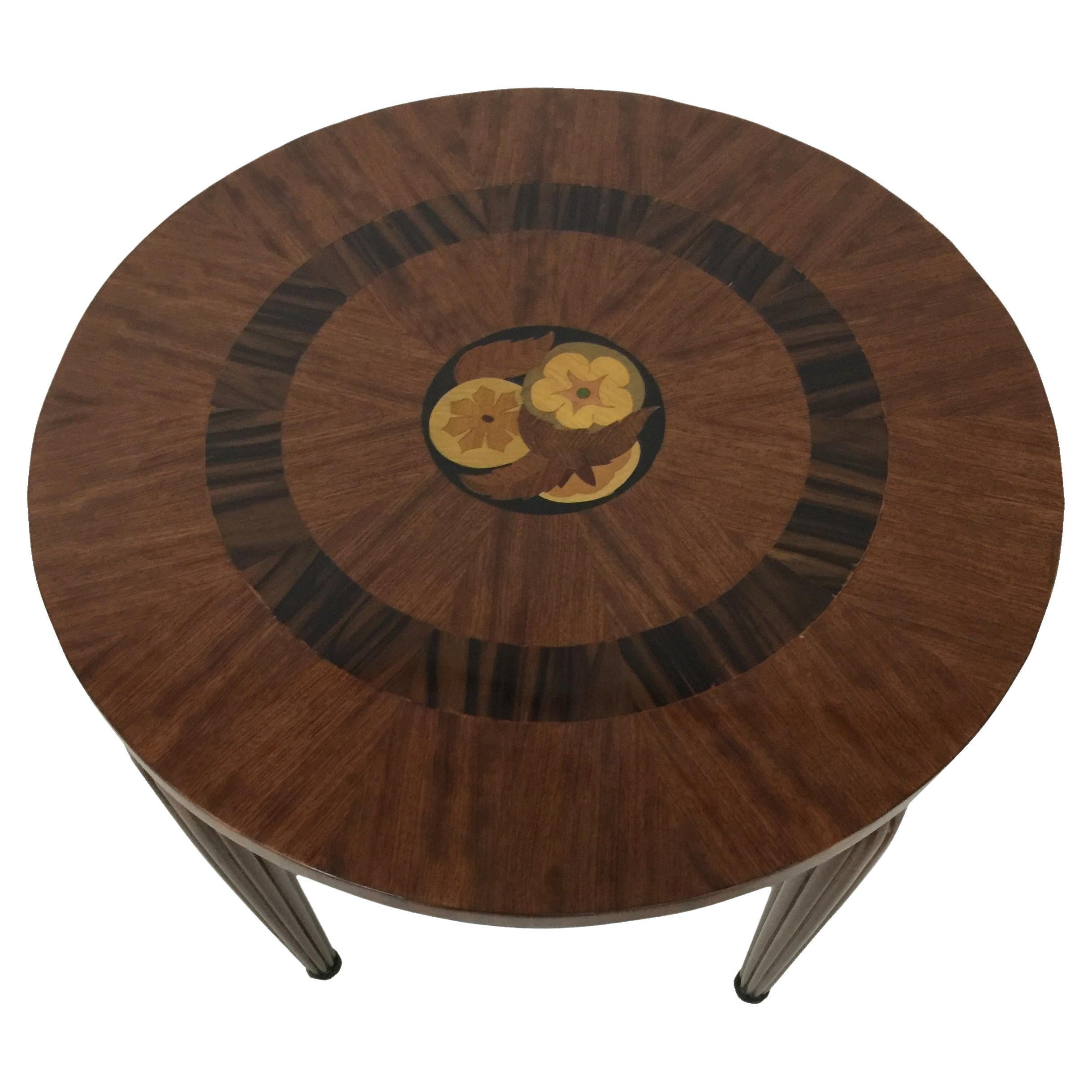 Table Art Deco, France, 1920, Marquetry and Wood