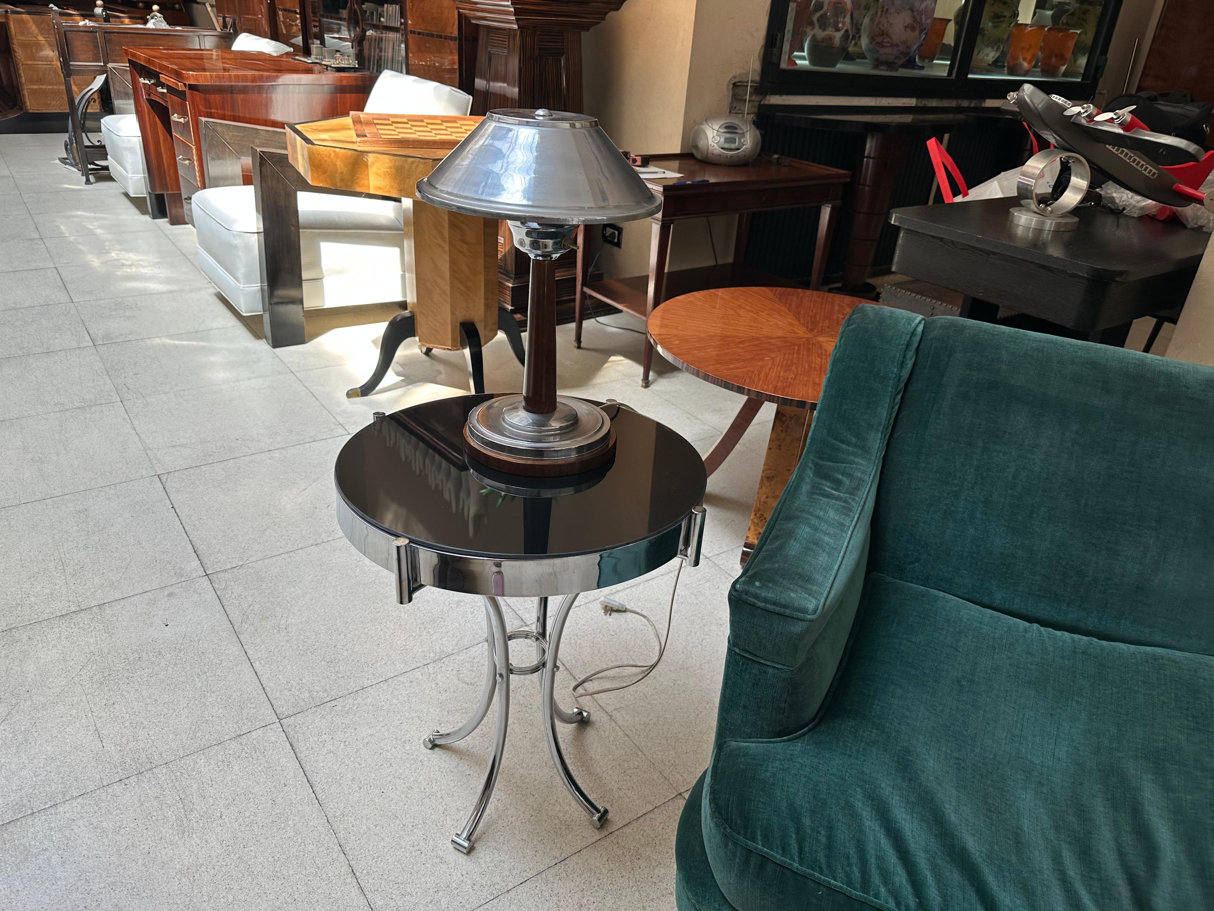 Tisch aus Glas und Chrom im Art déco-Stil, 1930, Frankreich im Angebot 4