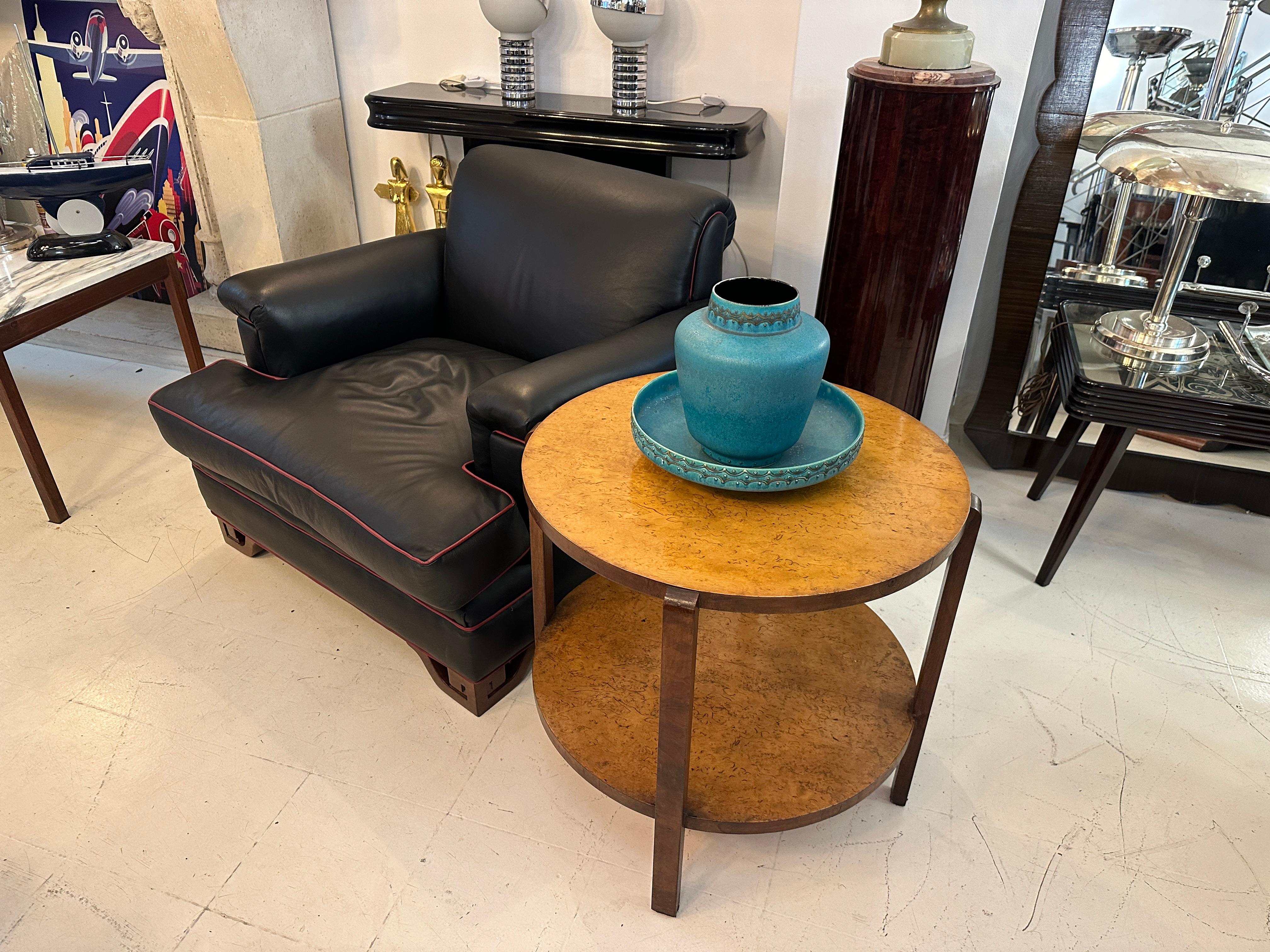 French Table Art Deco in Wood, 1925, France For Sale