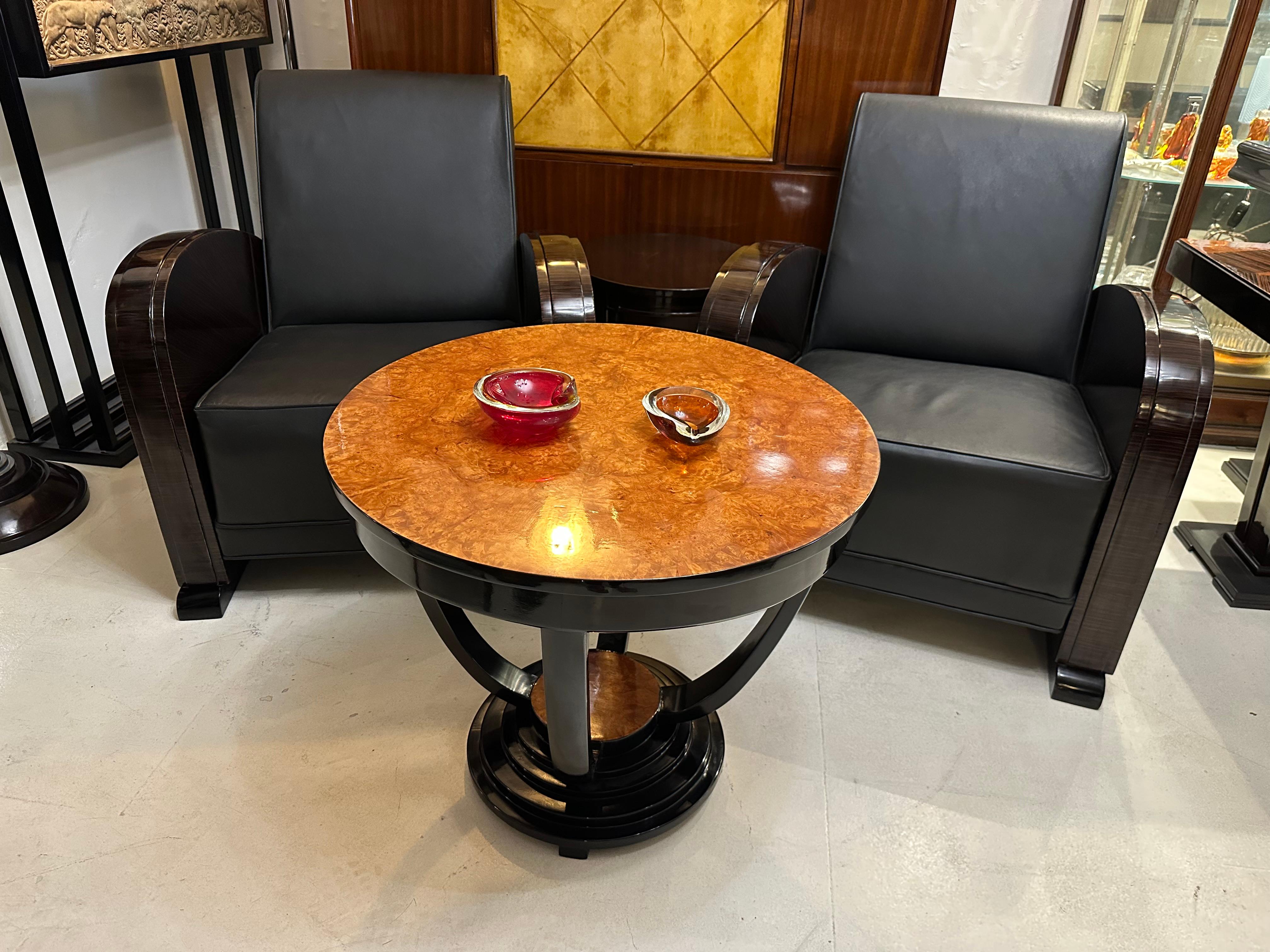 Table Art Deco in Wood, 1930, France For Sale 12