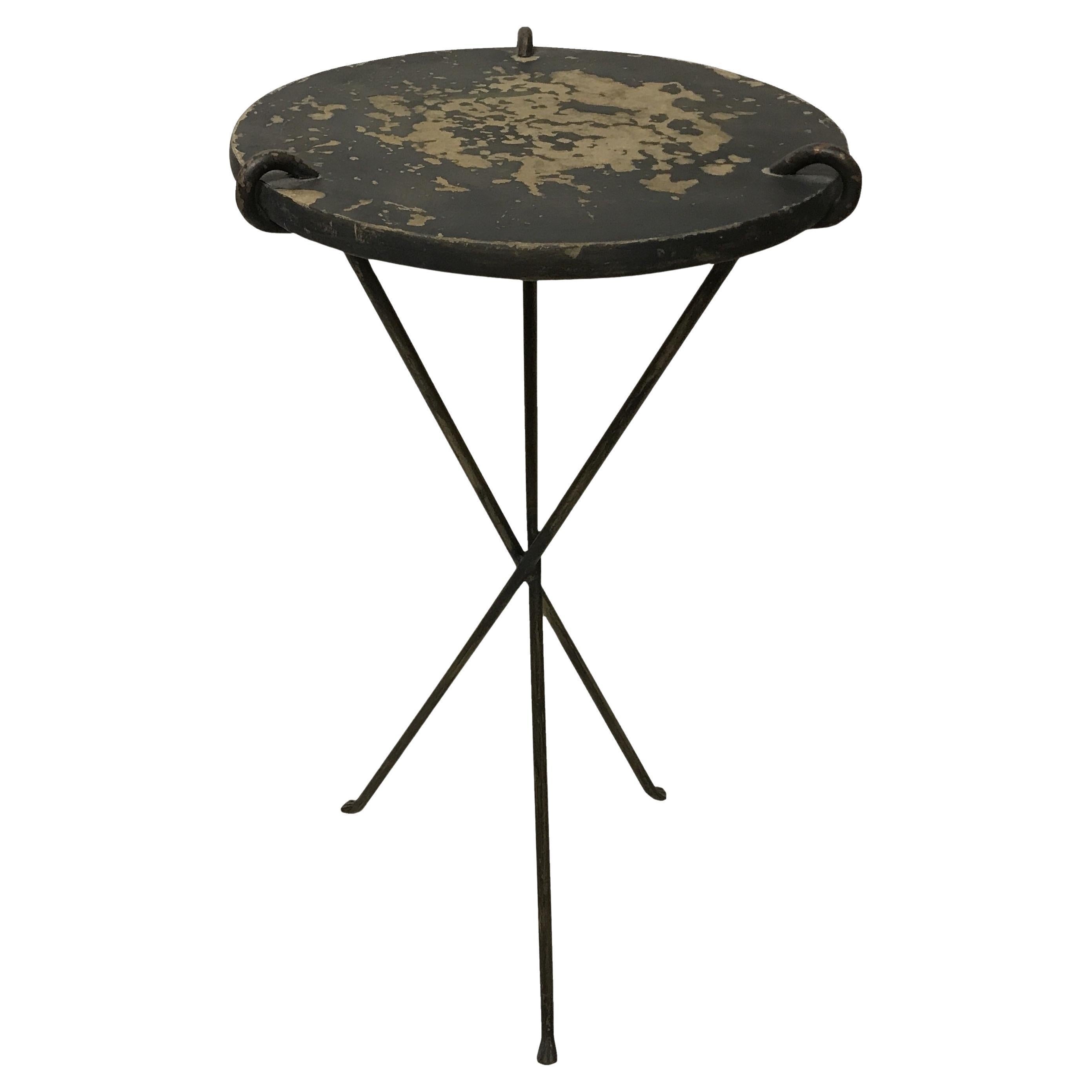 Tisch Art Deco aus Holz und Chrom, 1930, Comte im Angebot