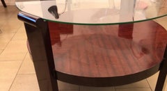 Table Art Deco in wood and glass France, 1920