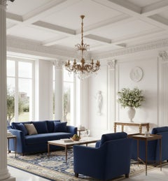 Table Art Deco in wood and mirror , 1920, France, Sign: Chanaux & Pelletier