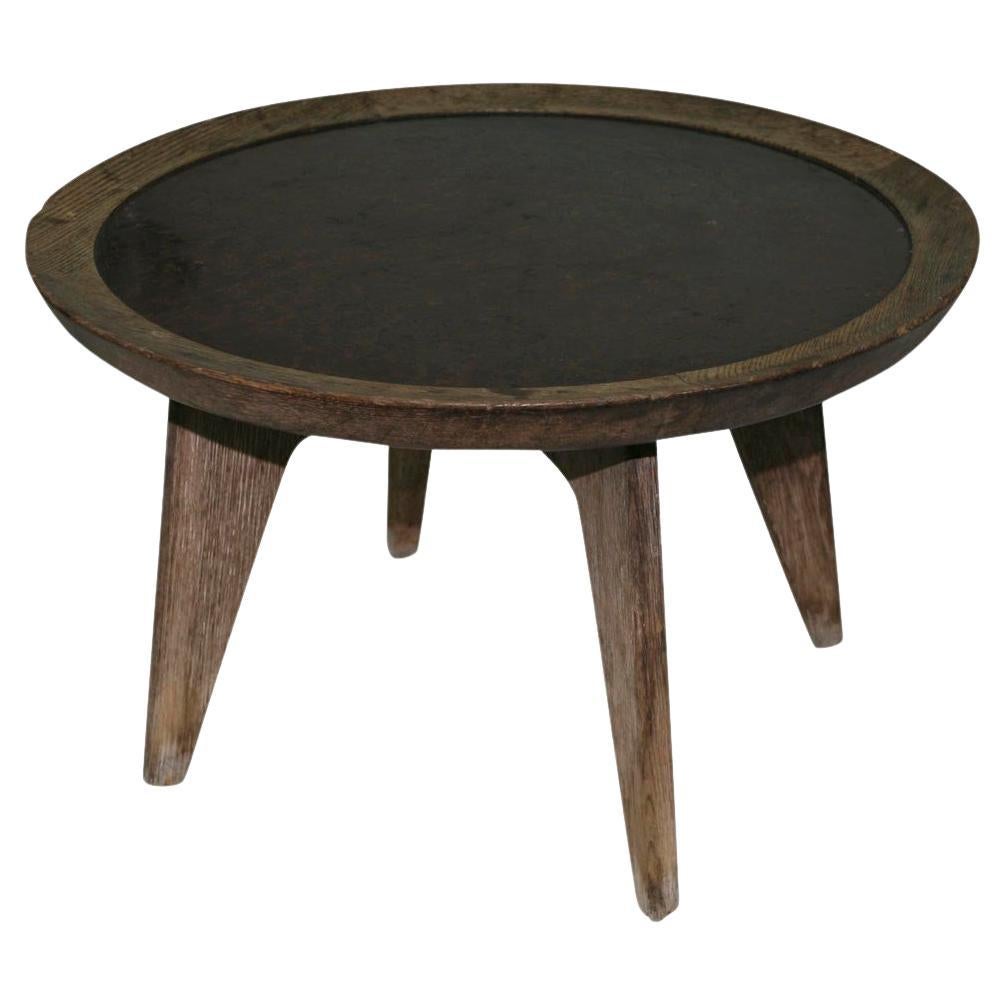 Tisch Art Deco in Holz, Frankreich . Zeichen: C.P.