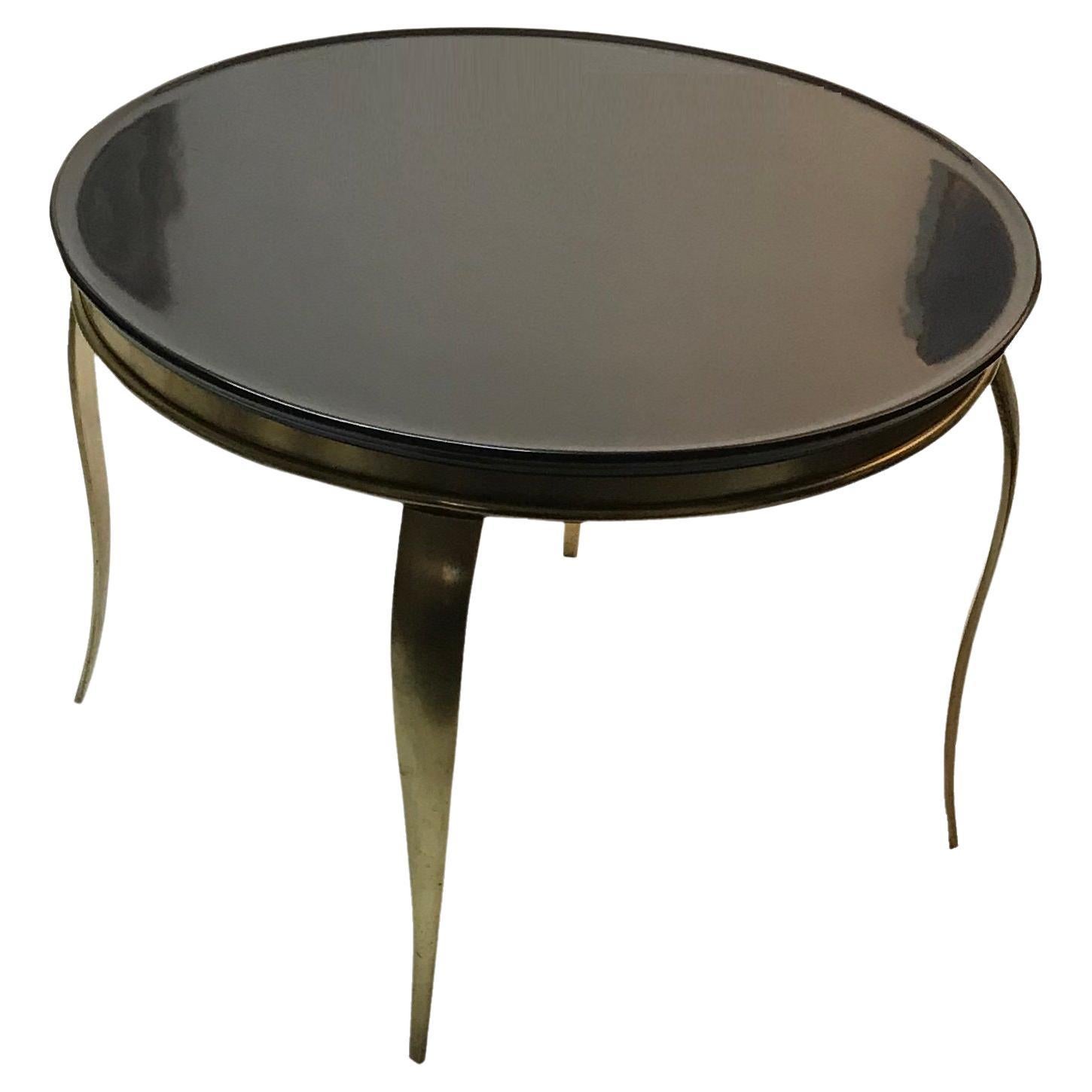Table Art Deco, Italian, 1930, Materials, Wood and Bronze For Sale