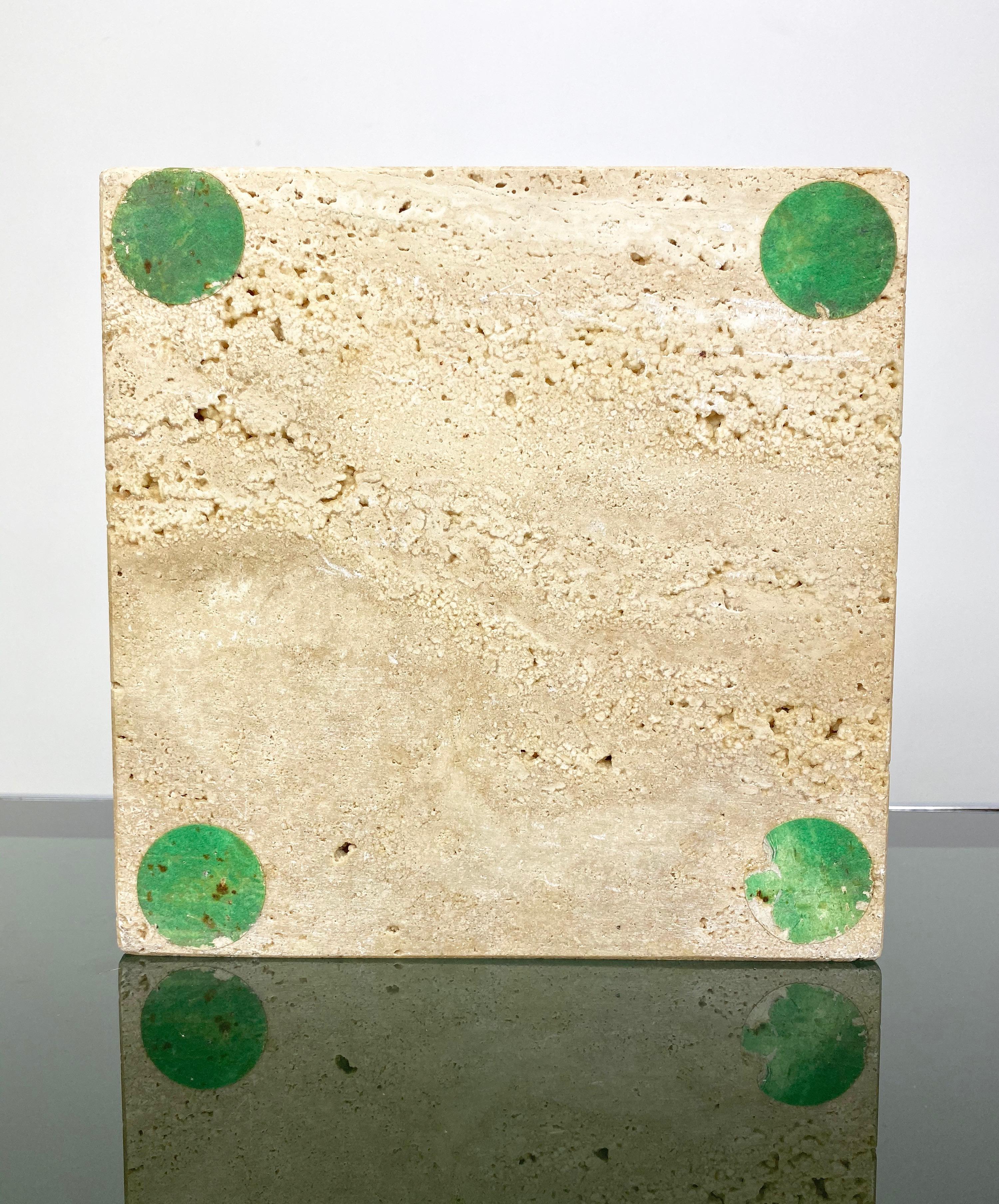Table Ashtray Vide-Poche Travertine Marble Fratelli Mannelli, Italy, 1970s For Sale 6