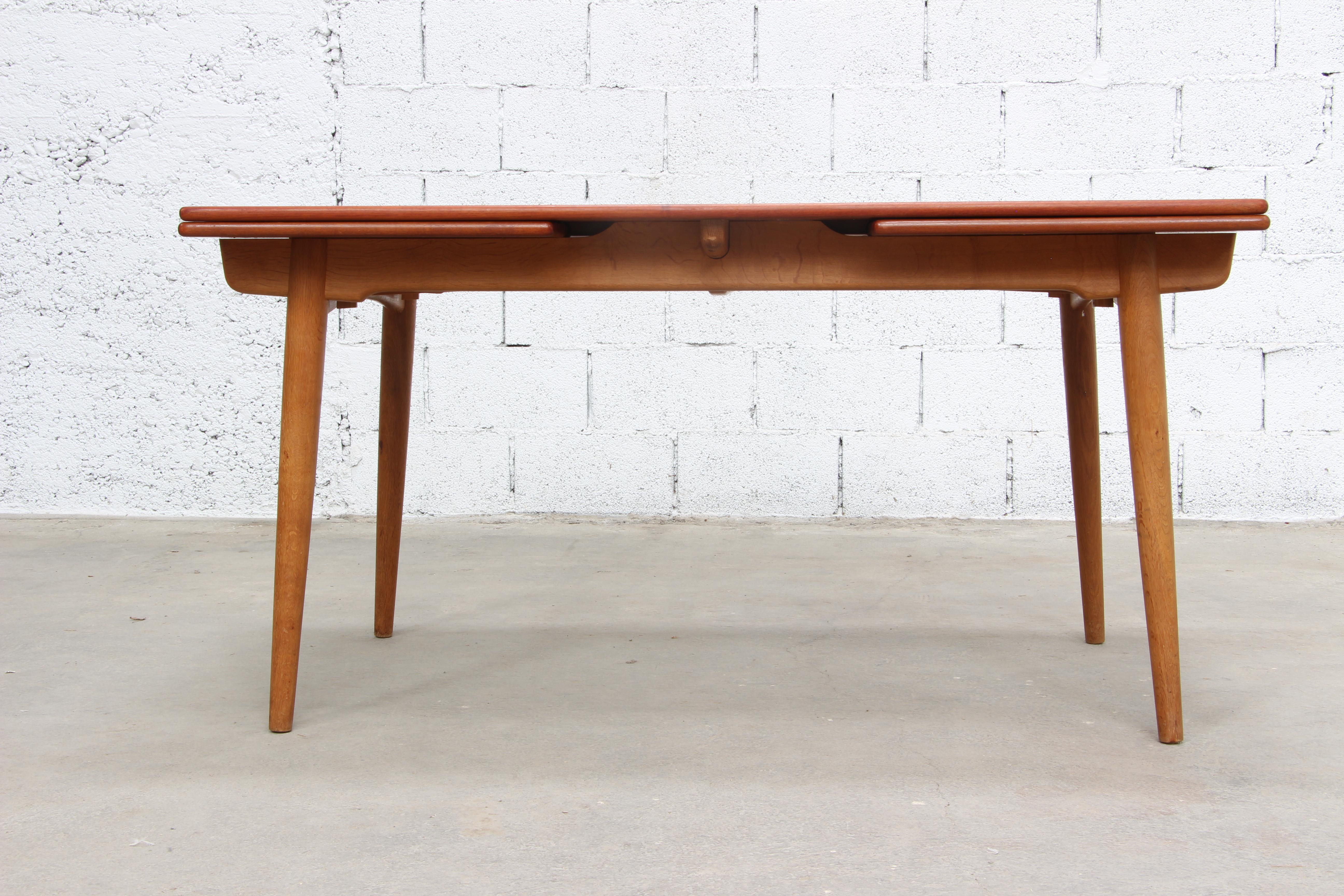 Scandinavian Modern  Hans Wegner AT-312  dining Table for Andreas Tuck For Sale