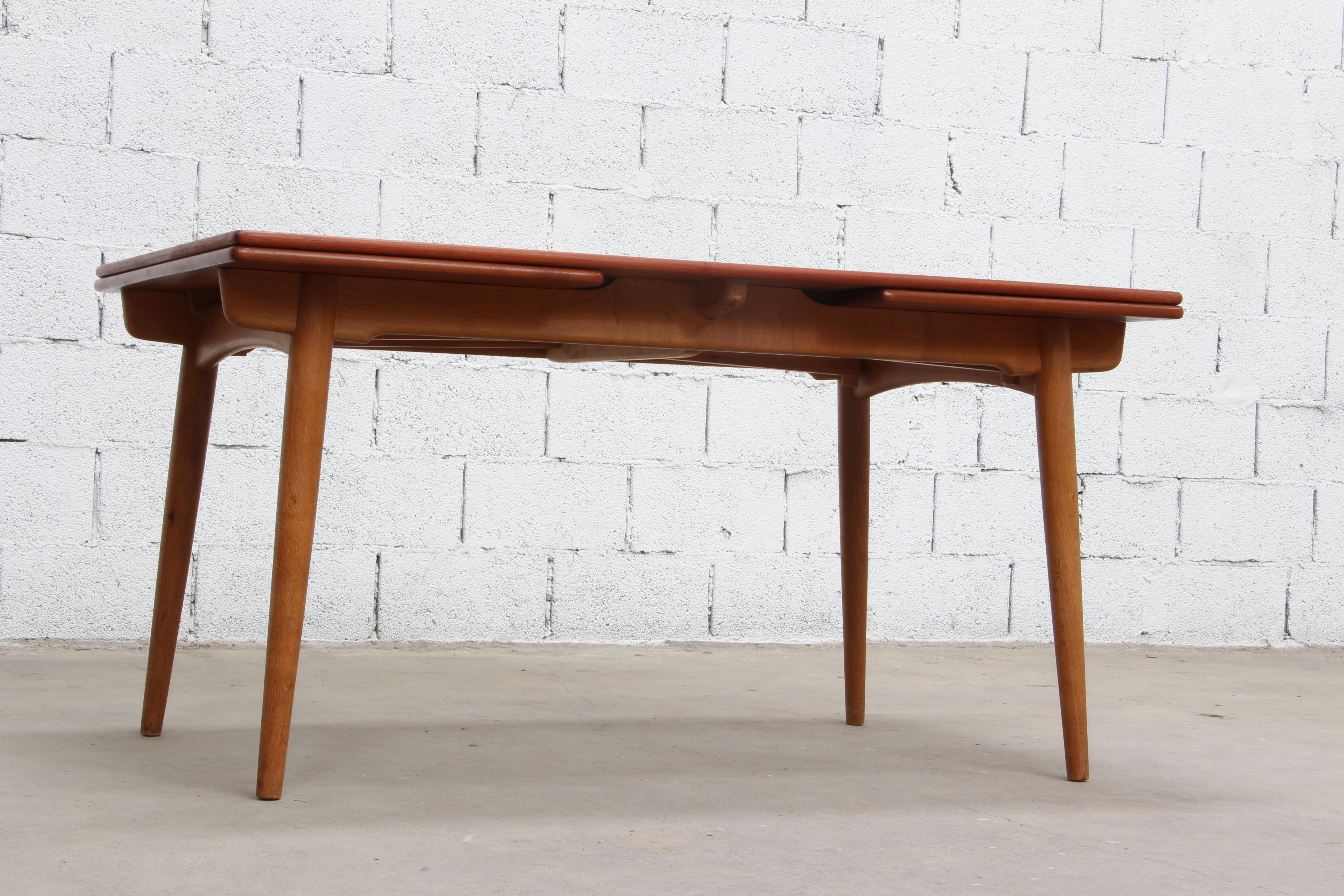 Danish Hans Wegner AT-312  dining Table for Andreas Tuck For Sale