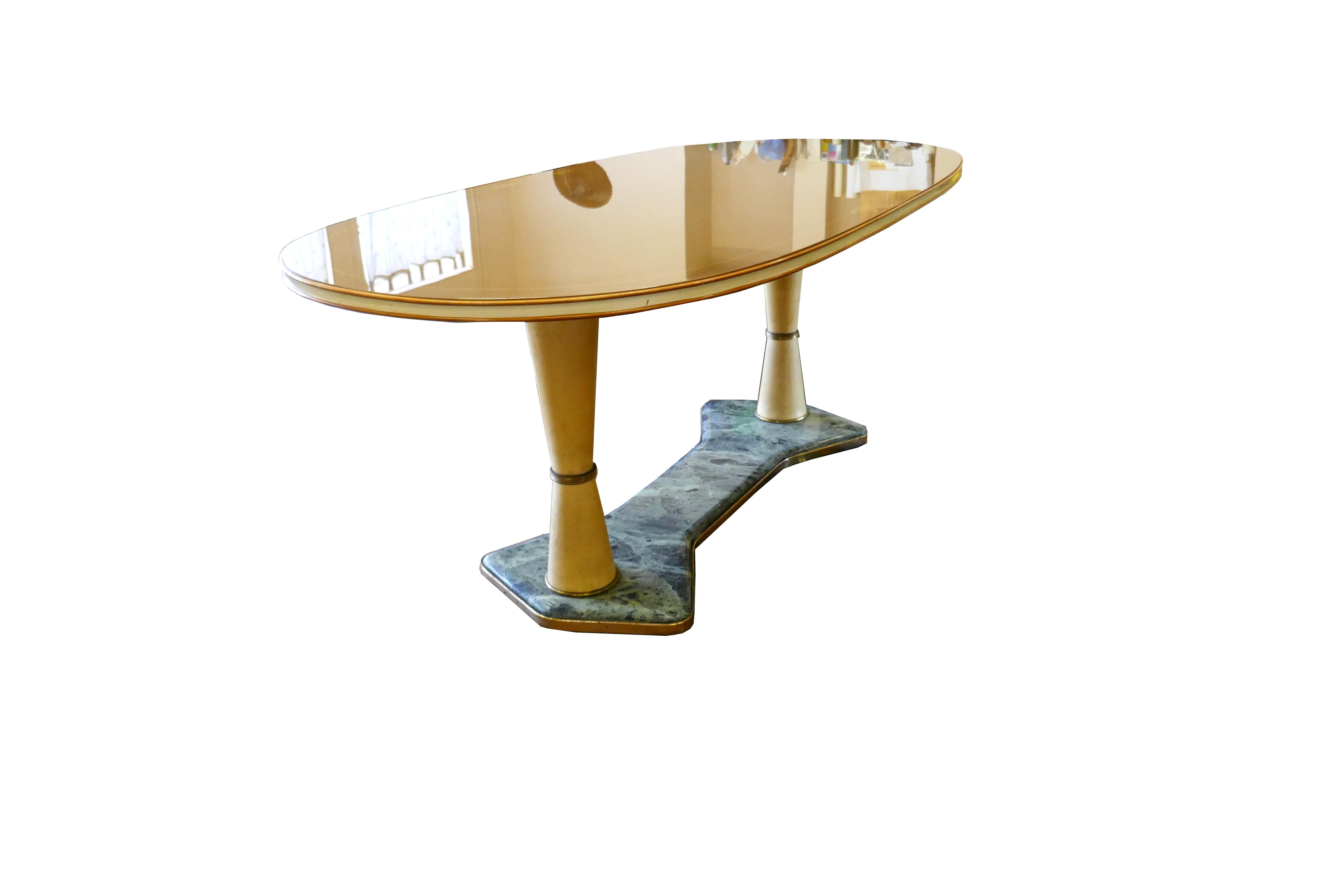 Table attribuée à Vittorio Dassi - Possible mobilier La Permanente Cantu Bon état - En vente à Lugo, IT