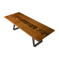 Misura Solid Wood Table, Walnut & Briar, Hand-Made Natural Finish, Contemporary