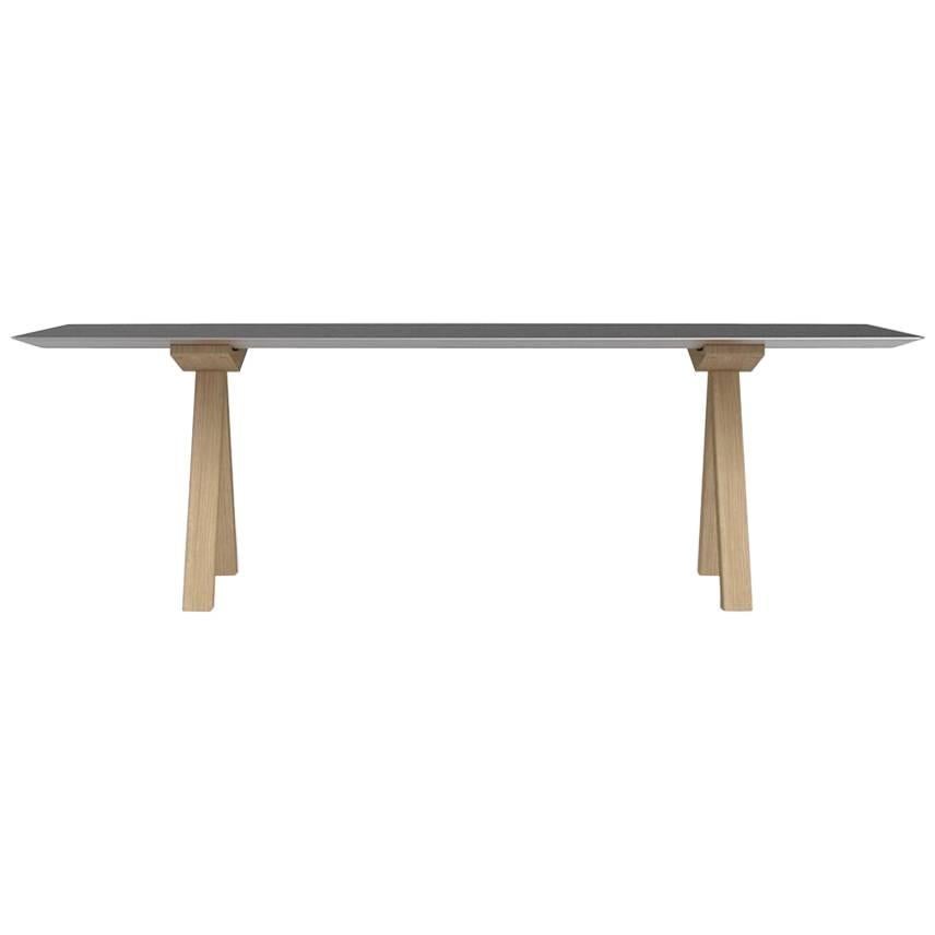 Contemporary workplace or dining table, "Table B" by Konstantin Grcic metal wood For Sale