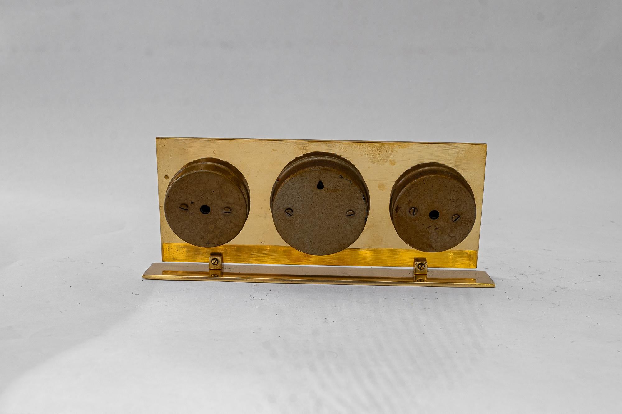 Mid-Century Modern Table Barometer Weather Station Vienna Around, 1950s For Sale