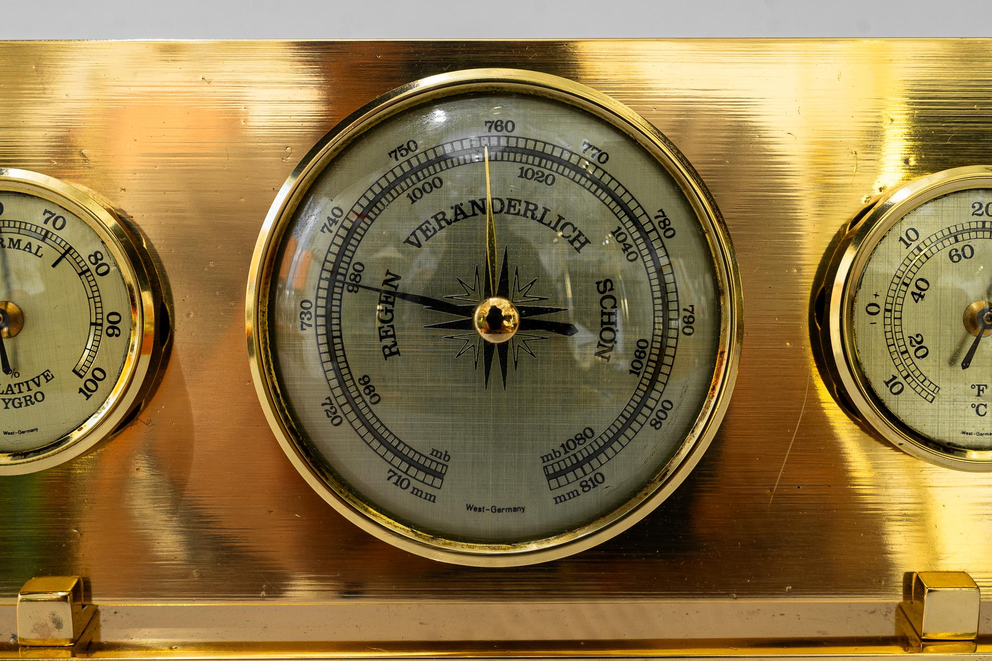 Austrian Table Barometer Weather Station Vienna Around, 1950s For Sale