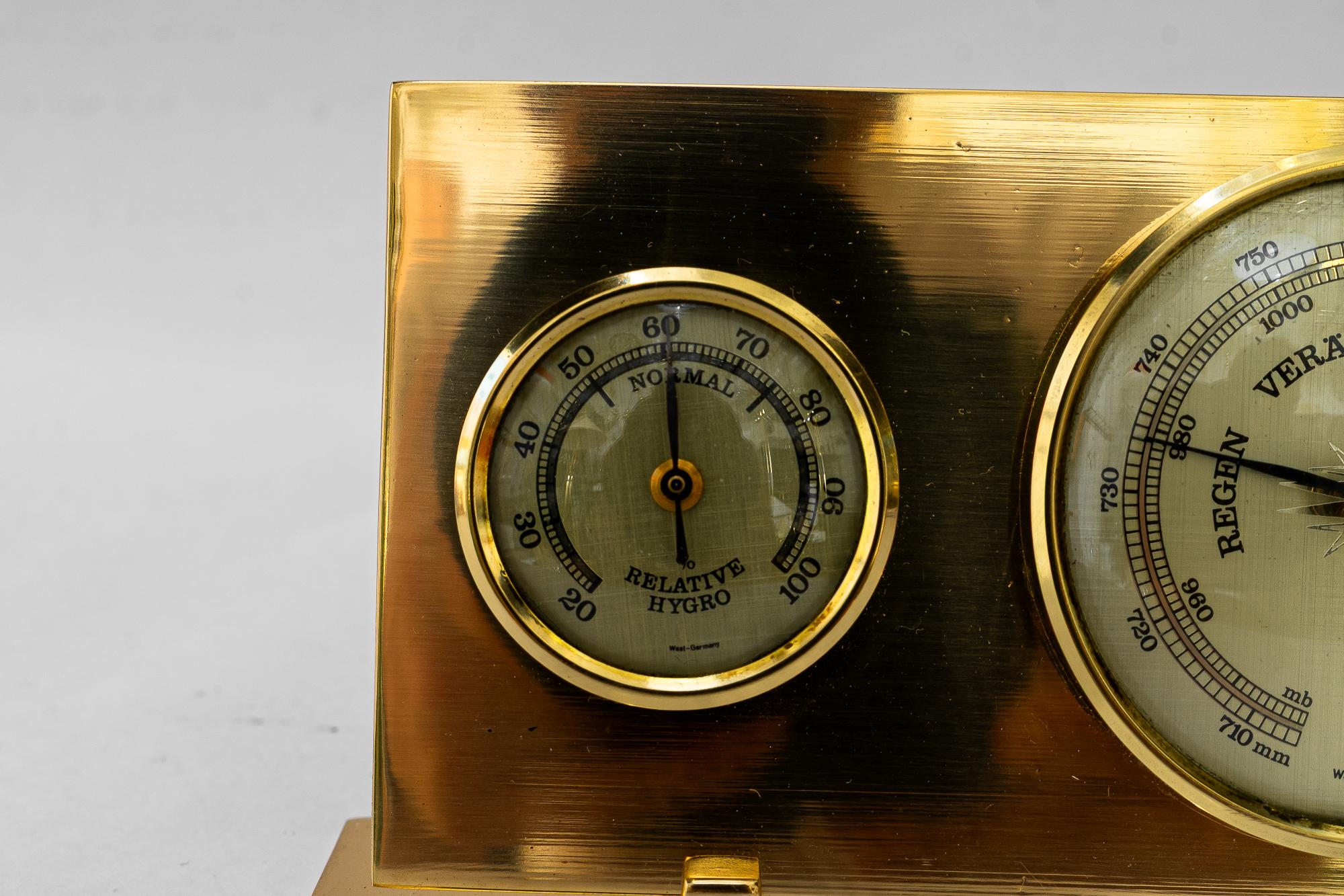 Mid-20th Century Table Barometer Weather Station Vienna Around, 1950s For Sale