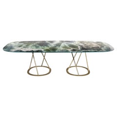 Table Base and Top Frame satin Stainless Steel Antique Bronze Finish