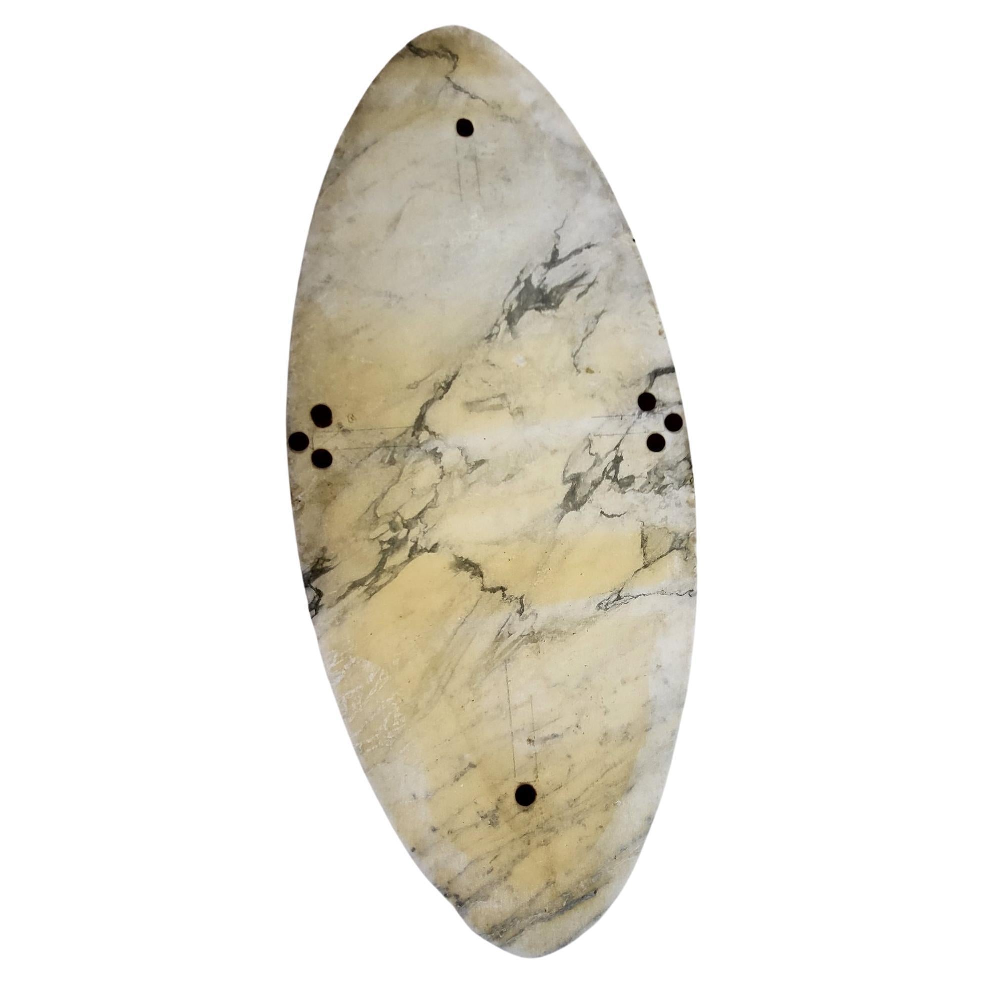 table basse ovale marbre et bois