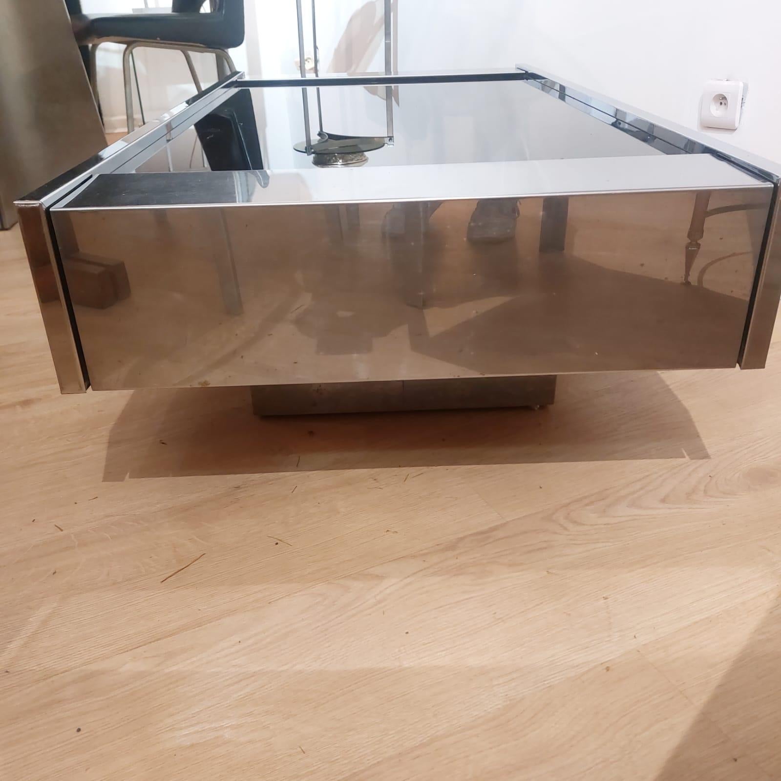 Table basse de WILLY RIZZO 1970 Excellent état - En vente à Nice, FR