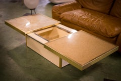 Table basse bar Maison Lancel style Willy Rizzo 1970