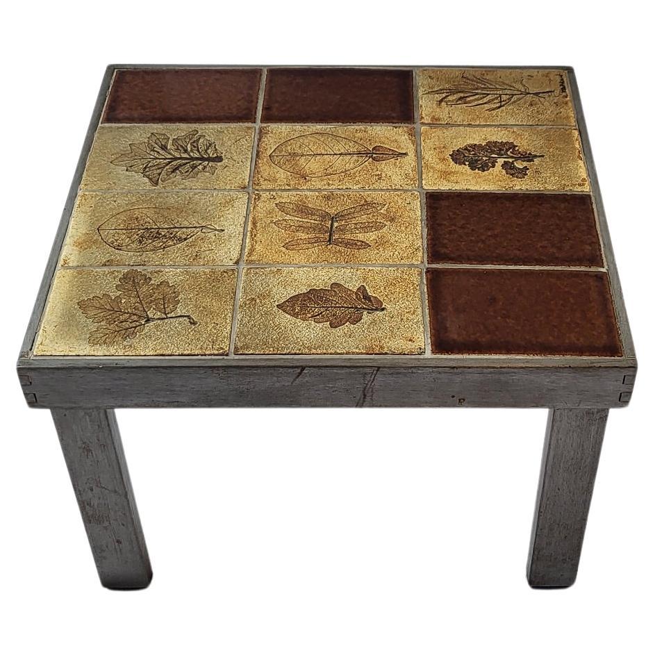 Table Basse , bout de canapé Roger Capron en céramique pieds métal France 1960