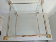 Table basse carrée verre et altuglass Pierre Vandel