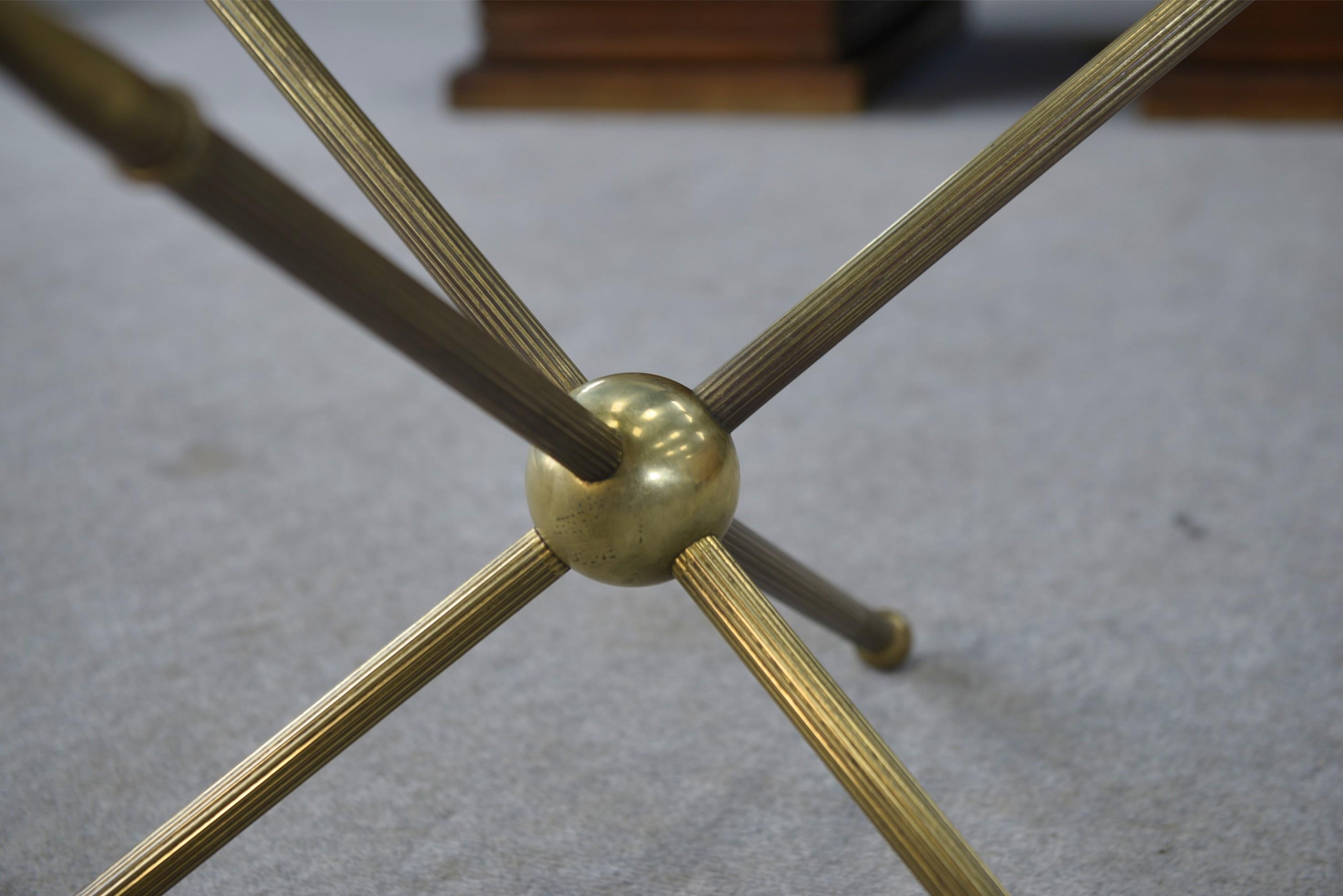 Metal Table Basse dans le goût de Maison Jansen 1970's For Sale